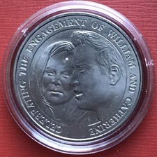Alderney 2010 £5 Pounds Crown Coin ~ Prince William & Kate Middleton Engagement