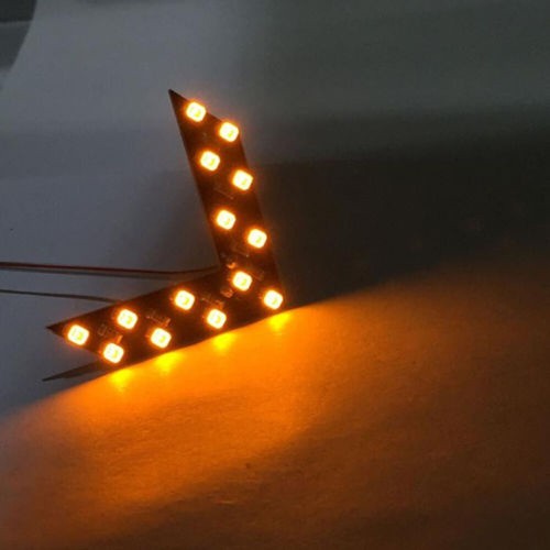 2x 14SMD LED Arrow Panel Car Rear View Mirror Indicator Turn Signal Light DC 12V - Picture 16 of 20