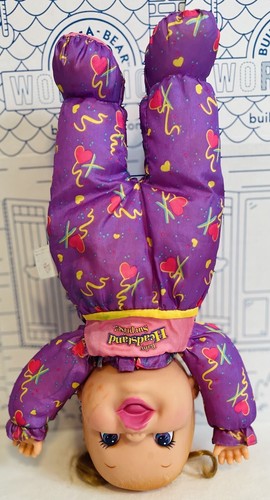 1996 Baby Kopfständer Überraschung 14 Zoll Tumbling Puppe Spielzeug Ständer Kopf Nylon lila 