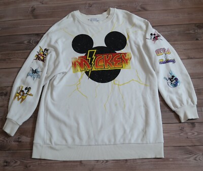 Bershka Disney Longsleeve Aop Print Tee Mickey Mouse Music