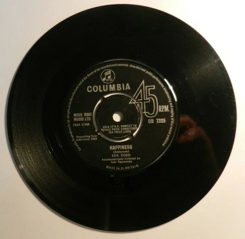 Ken Dodd. Happiness / All Of My Life ( O Toi Lavie).  7" 45 