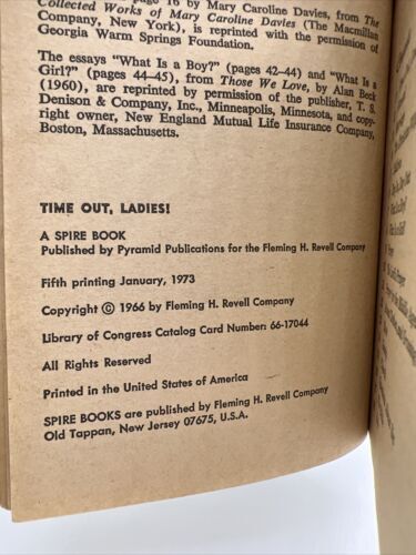TIME OUT, LADIES! by Dale Evans Rogers (1973) Spire Vintage Paperback - Picture 3 of 6