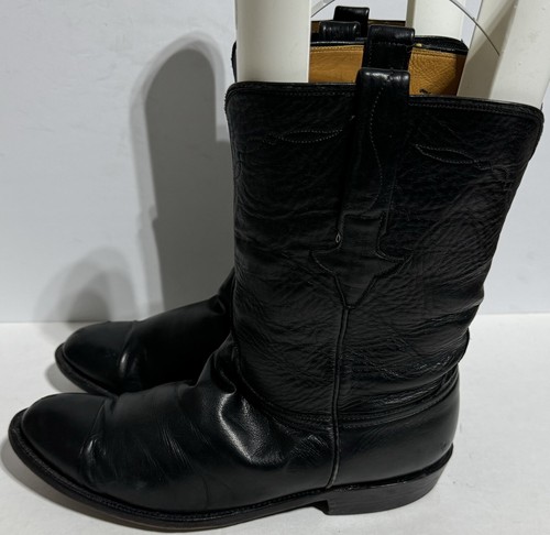Lucchese Herren Western Cowboystiefel Schwarz Handarbeit Größe 11 EE - Bild 2 von 8