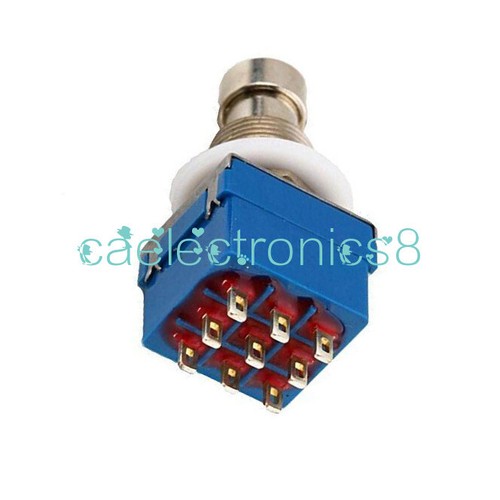 9-pin 3PDT Guitar Effects Pedal Box Stomp Foot Metal Switch True Bypass - Bild 2 von 4