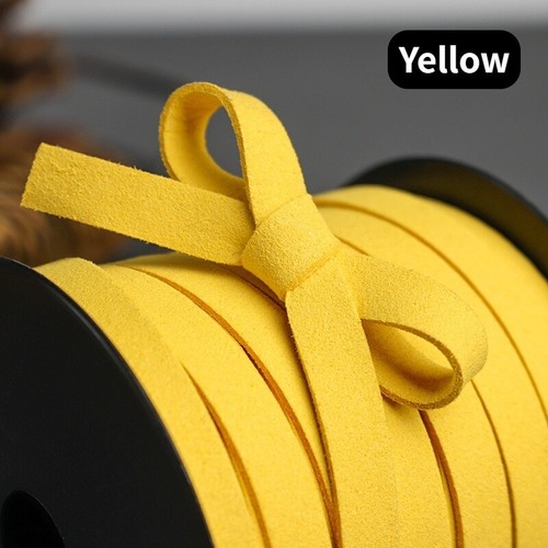 25yds corda ecopelle scamosciata pizzo cinturino piatto filo perline stringa fai da te 10 mm - Foto 18 di 22