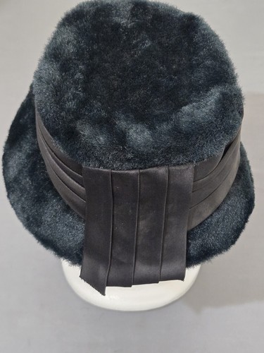 vtg formal cloche l hat womens green velvet - Picture 4 of 8