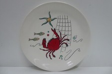 CROWN DEVON FIELDINGS ENGLAND OCEANIA CRAB PLATE ART DECO KITSCH UNDER THE SEA