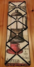 French Roast Canvas Sign Espresso Coffee Kitchen Wall Decor 25  x 7 1/4  