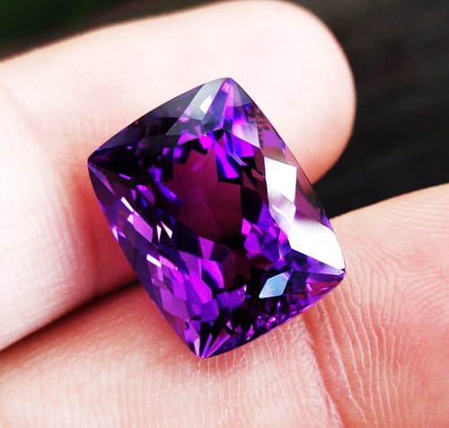 1pc._15x12mm. BEST CUSHION PURPLE AMETHYST EXCELLENT CUT, GREAT FIRE! - Picture 4 of 7