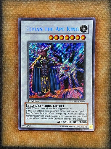 Yugioh Zeman The Ape King ABPF-EN097 Secret Rare 1st Ed NM - Picture 1 of 5