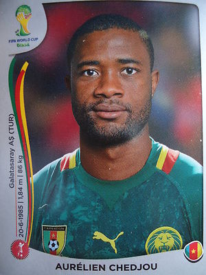 Panini 92 Aurelien Chedjou Kamerun FIFA WM 2014 Brasilien