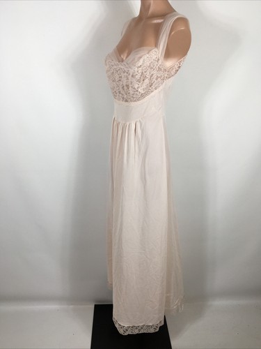 Vestido camisón transparente de encaje de gasa Vanity Fair de colección años 50 FANCY PINK 36 - Imagen 9 de 10