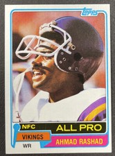 1981 Topps NFL Football - #140 Ahmad Rashad AP - Minnesota Vikings