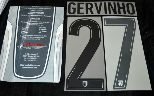 Official Parma Gervinho 27 Football Name/Number Set Stilscreen Kit Home - 第 1/1 張圖片