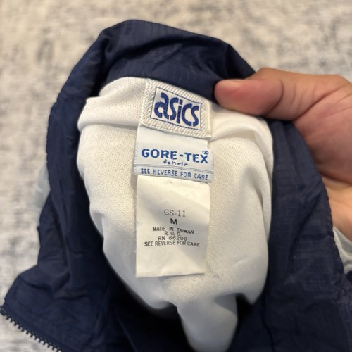 Vintage ASICS Gore-Tex Windbreaker Jacket Men’s Medium Full Zip Rare - Picture 9 of 12
