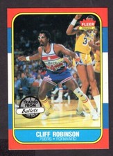 1986/87 FLEER CLIFF ROBINSON CARD NO:93 NEAR MINT CONDITION