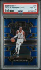 Victor Wembanyama 2023-24 Panini Select #87 Base Blue RC PSA 10