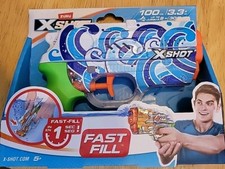 XSHOT Water Squirt gun Nano Fast-Fill Skins Q2 Blue. Pool Outdoor Toy. NEW