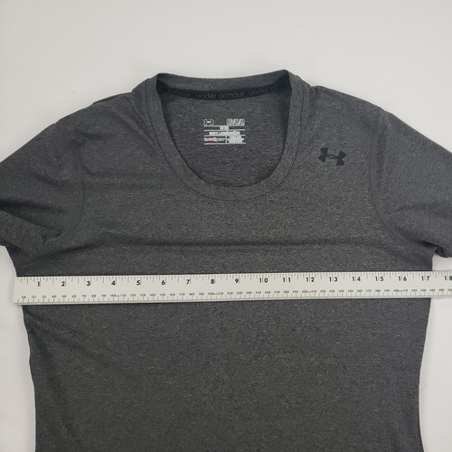 Women's Under Armour Gray Medium Training Shirt Crewneck Fitted - Picture 7 of 10