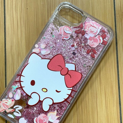 iPhone 11 12 MAX XR - Funda Flotante Agua Líquida Brillo Goma Rosa Hello Kitty - Imagen 9 de 71
