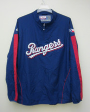 2010 Majestic Texas Rangers MLB Mens 2XL Cool Base 1/4 Zip Lightweight Jacket