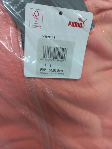 Women's Puma 2-Piece Tracksuit Set Cotton Hooded New Slim-Fit Peach Grey Size S - Picture 6 of 6