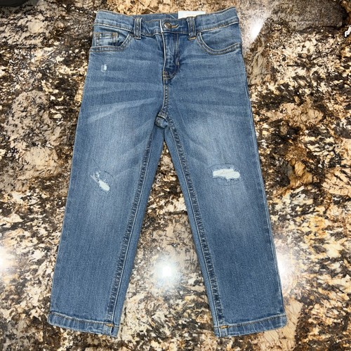 Okie Dokie Kleinkind Mädchen blaue Jeans stretchig skinny Größe 2T NEU distressed