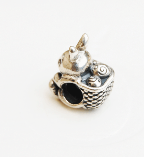 Genuine Pandora Charm Bead "Cute Easter Bunny" 791121 - retired - Picture 2 of 2