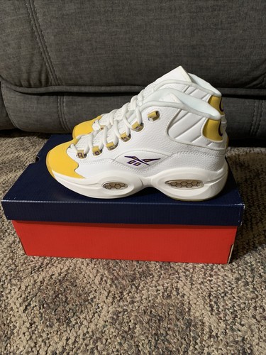 reebok question mid yellow toe