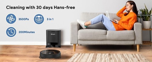 Bagotte - BG950MAX Robot Vacuum (3 in 1), Self-Empty Dock, 3500Pa Max Suction - Picture 19 of 23