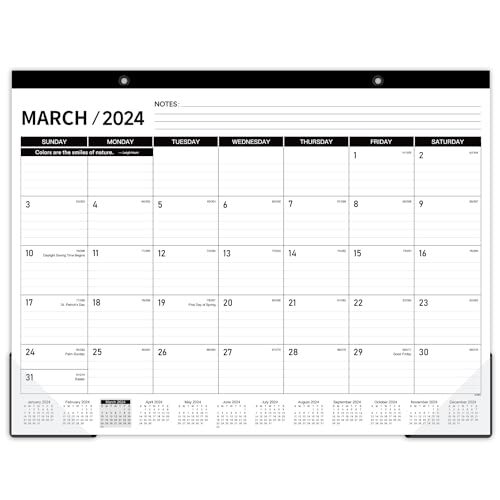 Tischkalender 2024-2025 - Großer Tischkalender 2024-2025, 22" x 17", effektiver Jahreszins 2024 - Bild 2 von 8