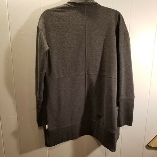Felpa cardigan maglione Eddie Bauer's donna S grigio oversize collo alto - Foto 3 di 5