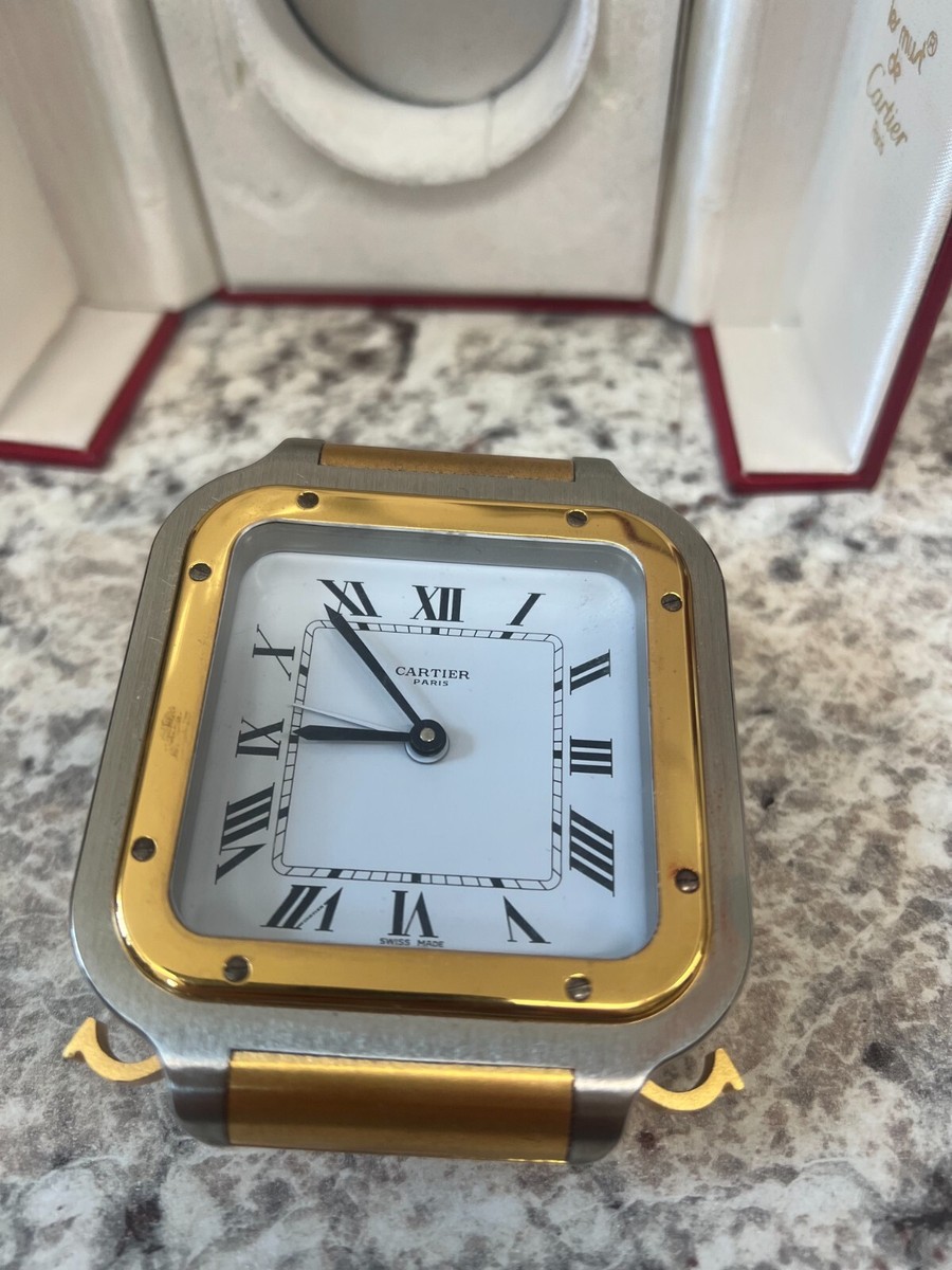 Vintage Les Must de CARTIER, Paris Travel Clock w/Original box. | eBay