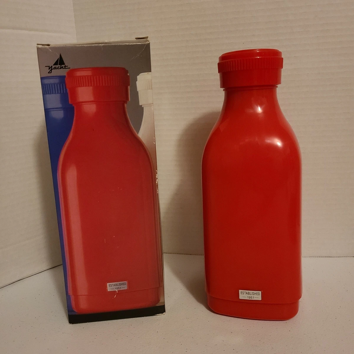 Milk-Bottle-Vacuum 10 Bottle/Thermos ~Red~, By Yacht 18oz.