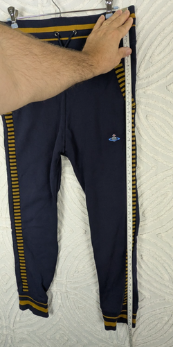 Vivienne Westwood Felpa Luxe Jogger Sweatpants Navy Blue & Gold Men's size L - Picture 10 of 13