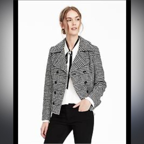 Rampage Plaid Jacket Womens Large Classic Chic Minimalist Twee Coquette Office