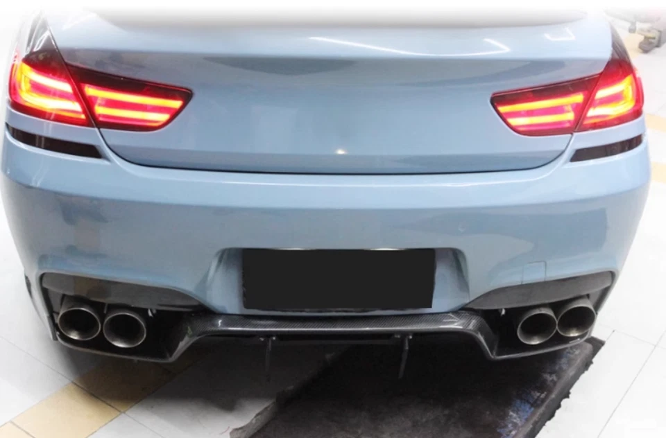 Labio difusor parachoques traseros de fibra de carbono 13-16 para BMW F12 F06 M6 PSM estilo cupé Foto 3 de 4