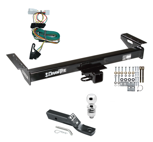 Trailer Tow Hitch For 97-01 Jeep Cherokee Complete Package w/ Wiring & 2" Ball - Picture 1 of 9