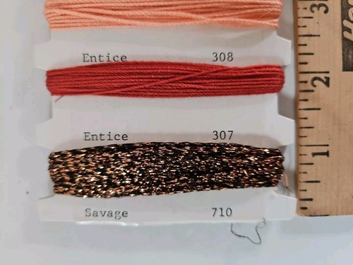 ts designs SEW YOUR WILD THREADS for Needlepoint Canvas PEACH ROSE BRONZE #CC10 - Picture 4 of 4