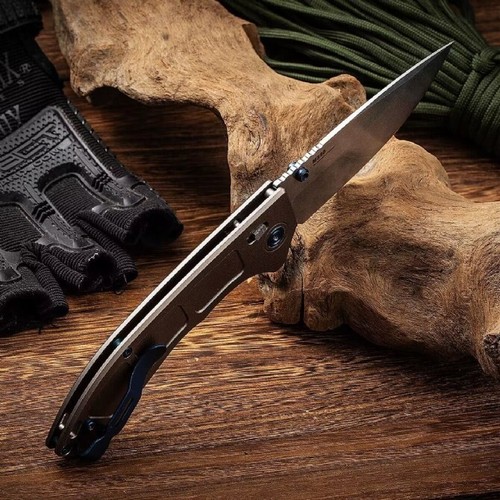 2024 New Product aluminum handle axis lock utility tactical pocket knife folding - Picture 5 of 7