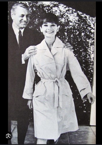 VTG Audrey Hepburn Style Trench Coat Forecaster-Boston Lined Baby Blue Sz 7/8 - Picture 18 of 18