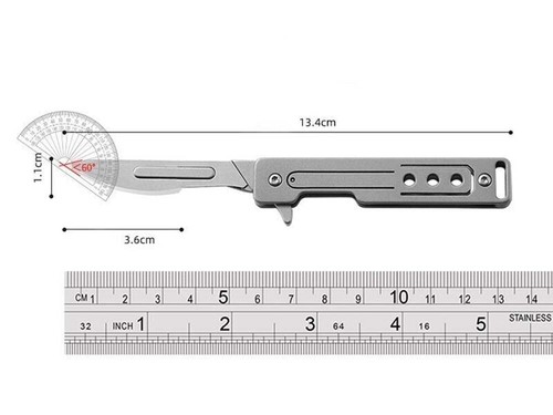 Taschen Allzweckmesser Ersatzklinge Skalpell Outdoor Schlüsselanhänger Klappmesser NEU - Bild 7 von 15