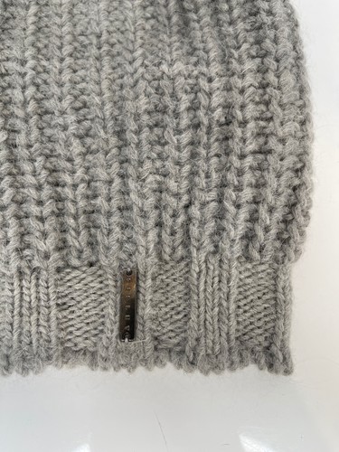 Beanie Mütze Sisley grau Strick Alpaka Mohair Wollmischung  - Bild 2 von 5