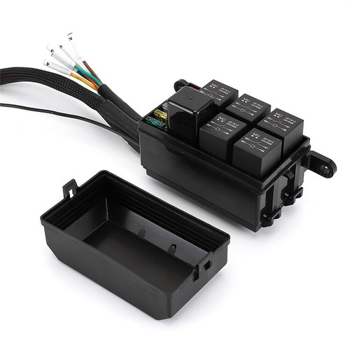 12V 6 Gang Switch Panel Back Lights Relay Fuse Box For Boat Jeep Caravan Polaris - Picture 2 of 6