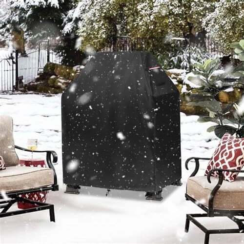 Outdoor Fireplace Cover,Heavy Duty 600D Waterproof Wood 32"L x 24"W x 45"H - Picture 8 of 8