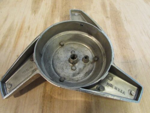 Vintage HI Tech TriBar Spinner Center Cap Chrome Die Cast Knock Off Chevrolet - Picture 3 of 3
