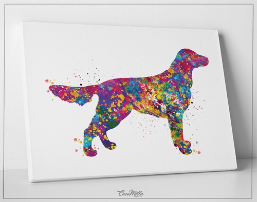 Recubrimiento plano Retriever acuarela estampado perro mascota regalo mascota pérdida regalo perro amor-550 - Imagen 2 de 6
