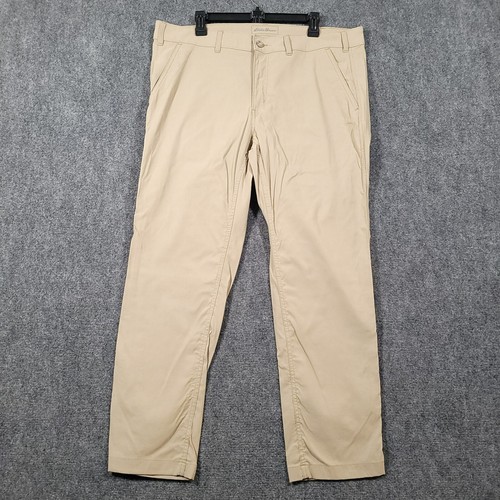 Eddie Bauer Travex Hose Herren 38x29 beige gerades Bein Performance Tech Chino