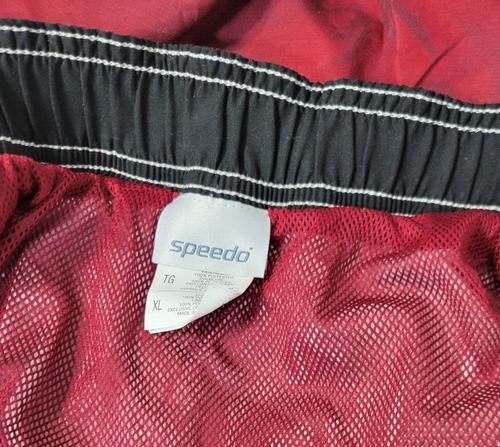 Speedo Speedry Men's Swim Trunks Floral Deep Red Mesh Lined XL NWT - Picture 9 of 9