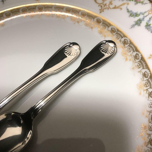 12 CHRISTOFLE VENDOME SHELL Flatware Sterling Silver Spoons Excellent - Picture 4 of 10